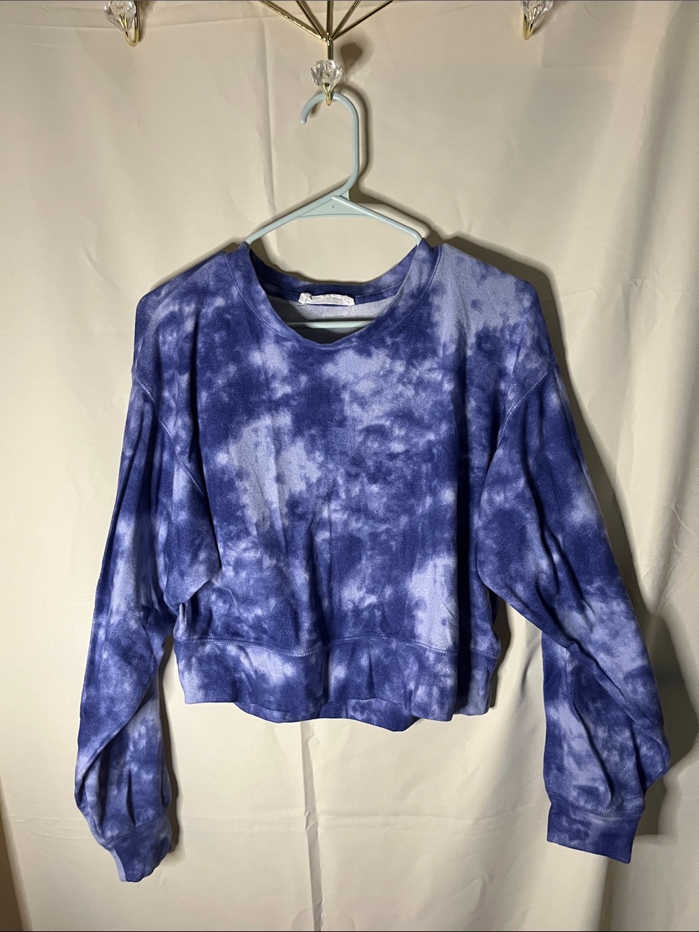 Double Zero Purple Tie-Dye Crewneck Sweatshirt